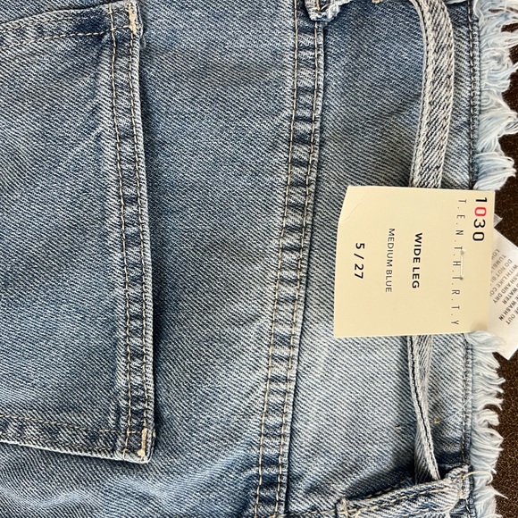 Ten thirty frayed wide leg boho jeans size 5/27 - Picture 7 of 9